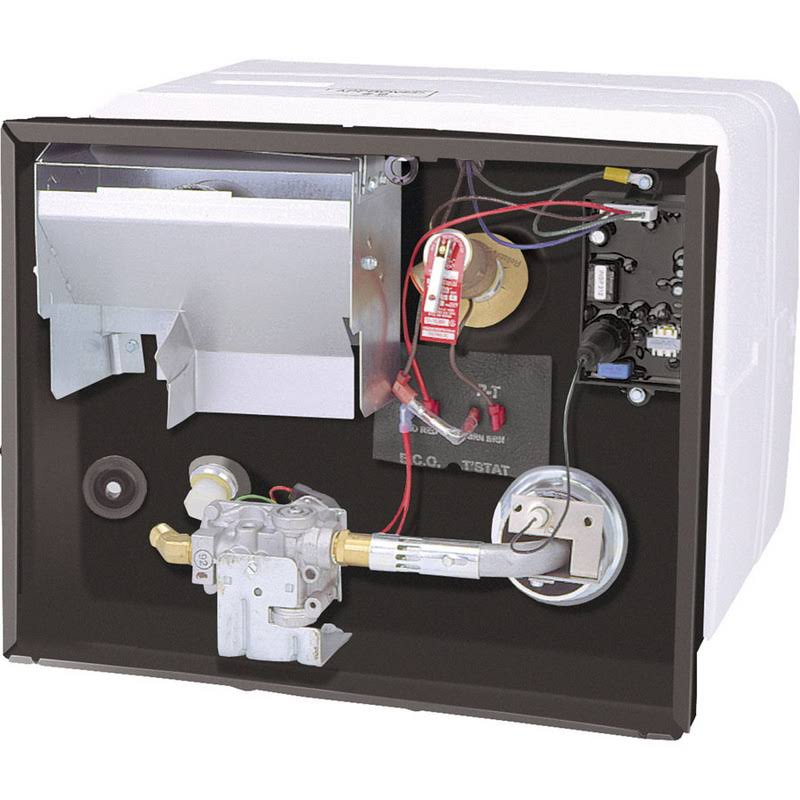 RV Water Heater , 6 Gallon, Gas, Polar White, Patented U-Tube Design