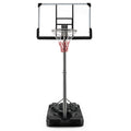 Portable Outdoor Basketball Hoop 64-79 Adjustable Poolside Basketball Goal System with 44" Backboard Wheeled Fillable Base