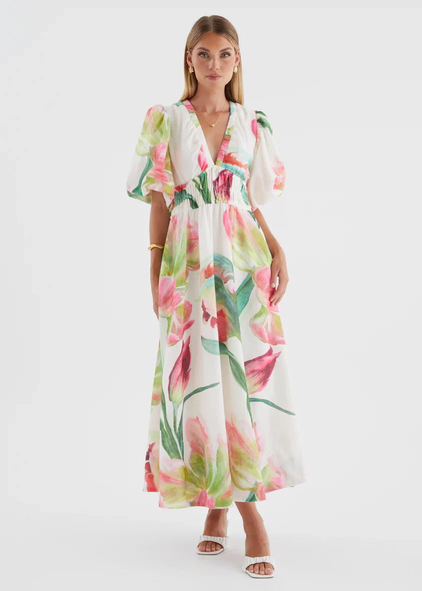 Abbey Maxi Dress - Pink Orchid
